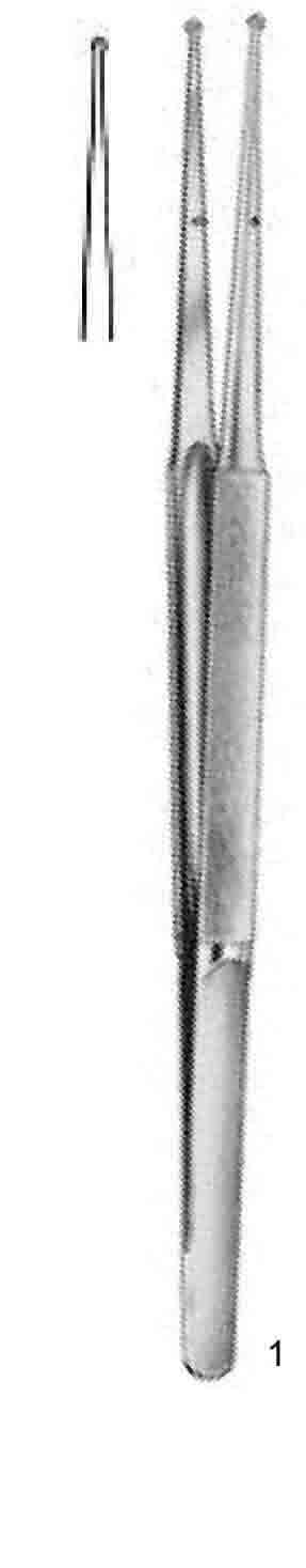 RİNG TİP MİKRO DOKU PENSETİ YUVARLAK SAPLI DÜZ  0,5X1,0 MM 15 CM